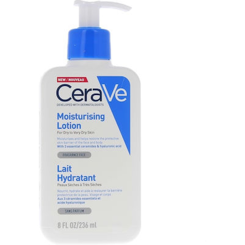 CeraVe Moisturising Ενυδατική Lotion Σώματος με Υαλουρονικό Οξύ για Ξηρές Επιδερμίδες 236ml